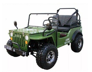 Gas Golf Cart 125cc Jeep Mini Truck Elite Edition With 3 Speed